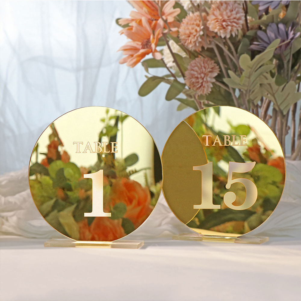 Table Number Gold - Segno del numero della tabella di