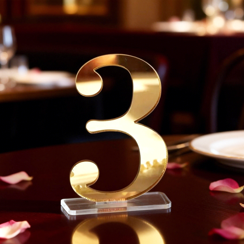 Table Number Gold - Numeri per Tavoli da Matrimonio con