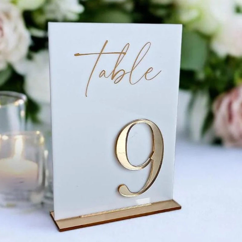 Table Number Gold - Numeri per Tavoli da Cerimonia e