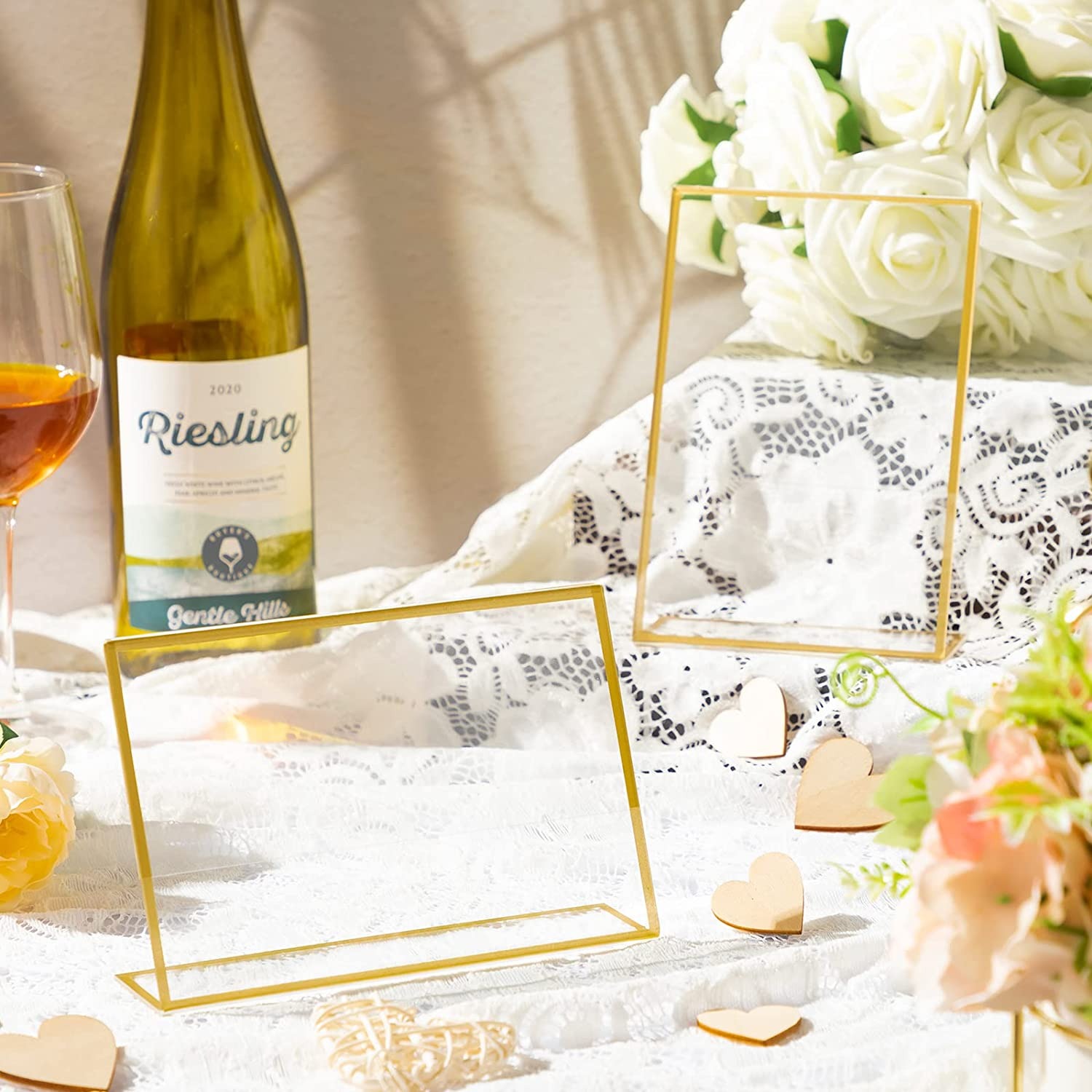 Porta cartelli in acrilico con - Table Number Gold recensione e prezzo