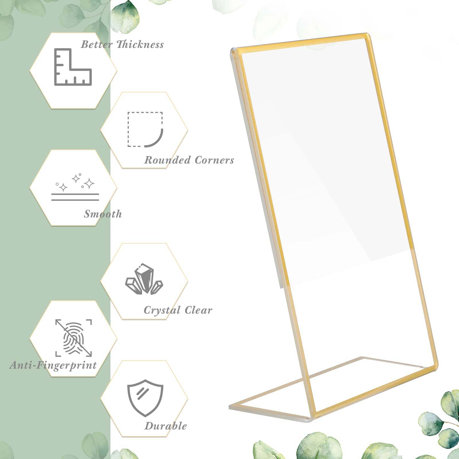Porta cartelli in acrilico con - Table Number Gold recensione e prezzo