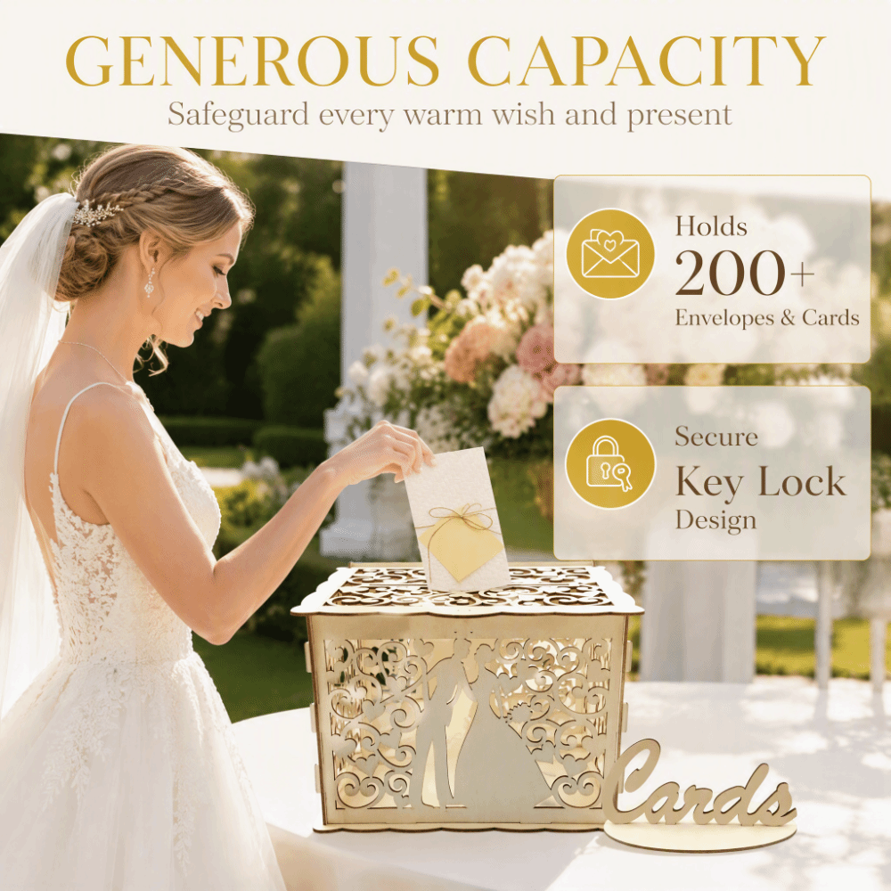 Scatola in legno per biglietti - Wedding Card Box recensione e prezzo