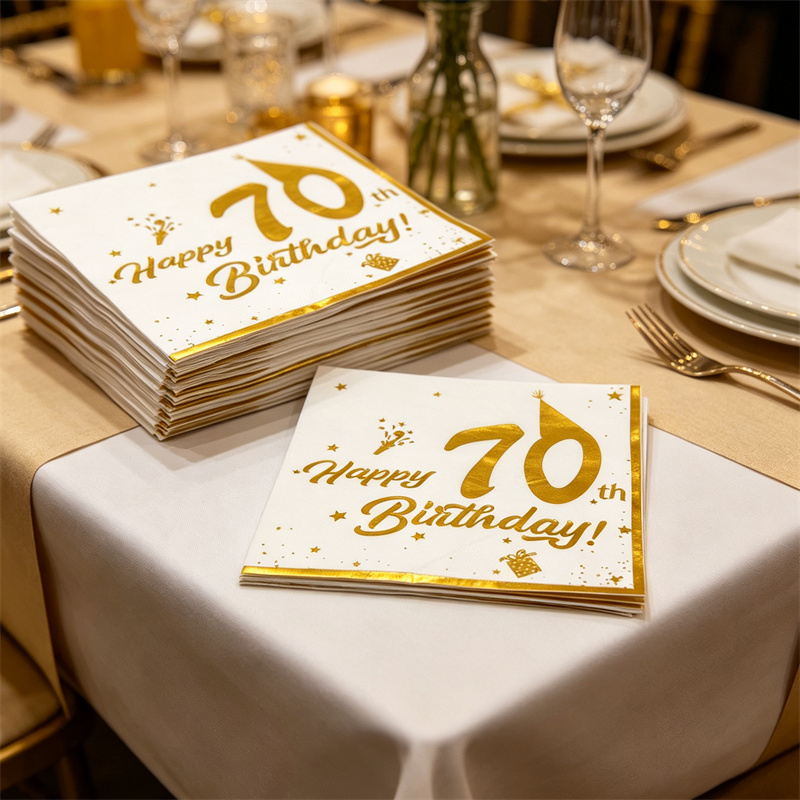 10 tovaglioli dorati per il 70 - Table Number Gold recensione e prezzo