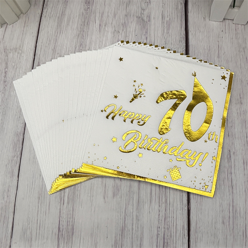 10 tovaglioli dorati per il 70 - Table Number Gold recensione e prezzo