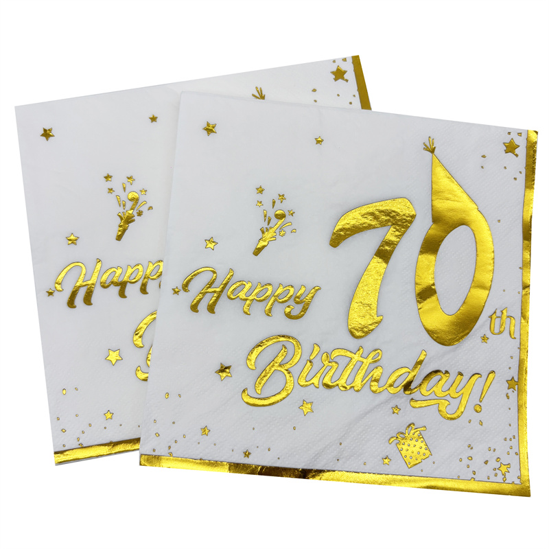 10 tovaglioli dorati per il 70 - Table Number Gold recensione e prezzo
