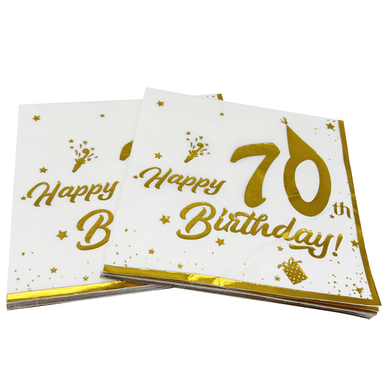 10 tovaglioli dorati per il 70 - Table Number Gold recensione e prezzo