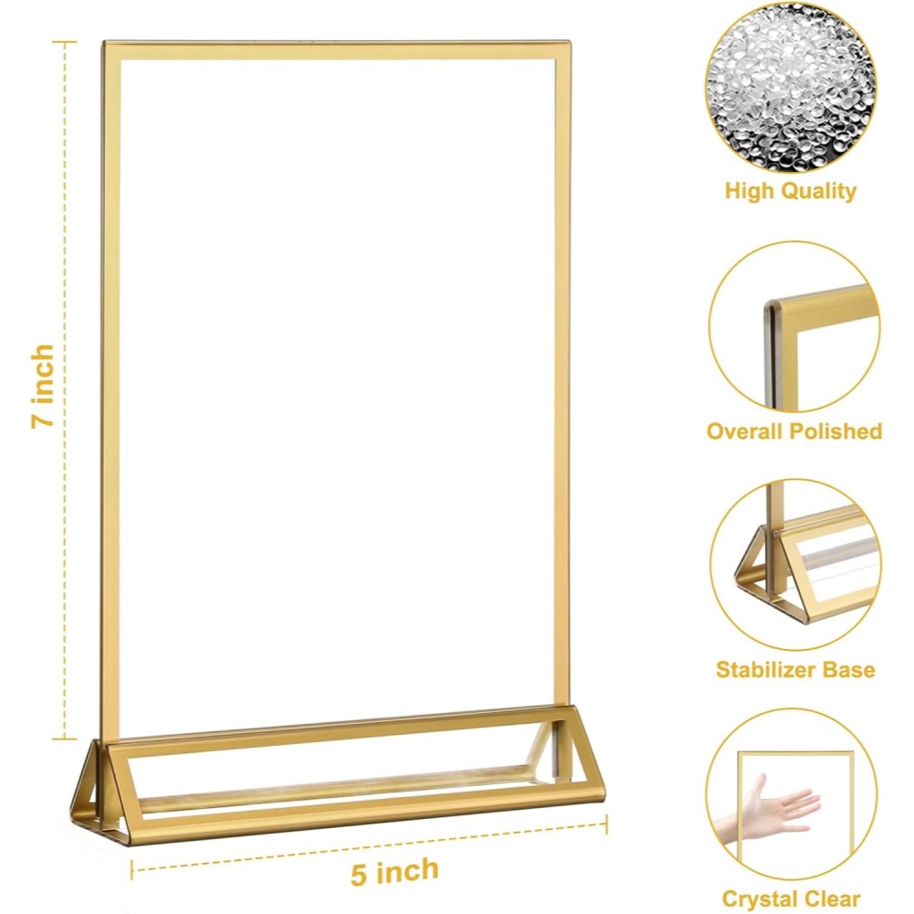 Confezione da 6 Porta-Cartelli - Table Number Gold recensione e prezzo