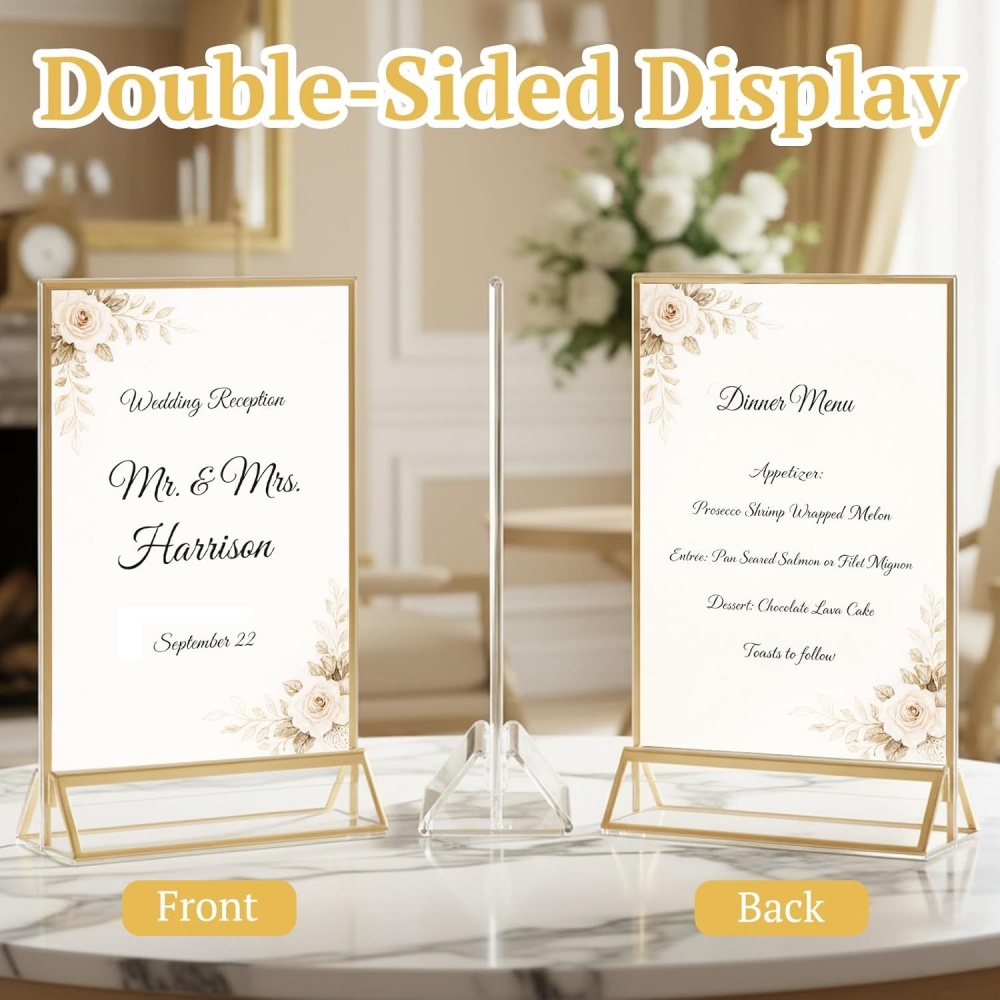 Confezione da 6 Porta-Cartelli - Table Number Gold recensione e prezzo